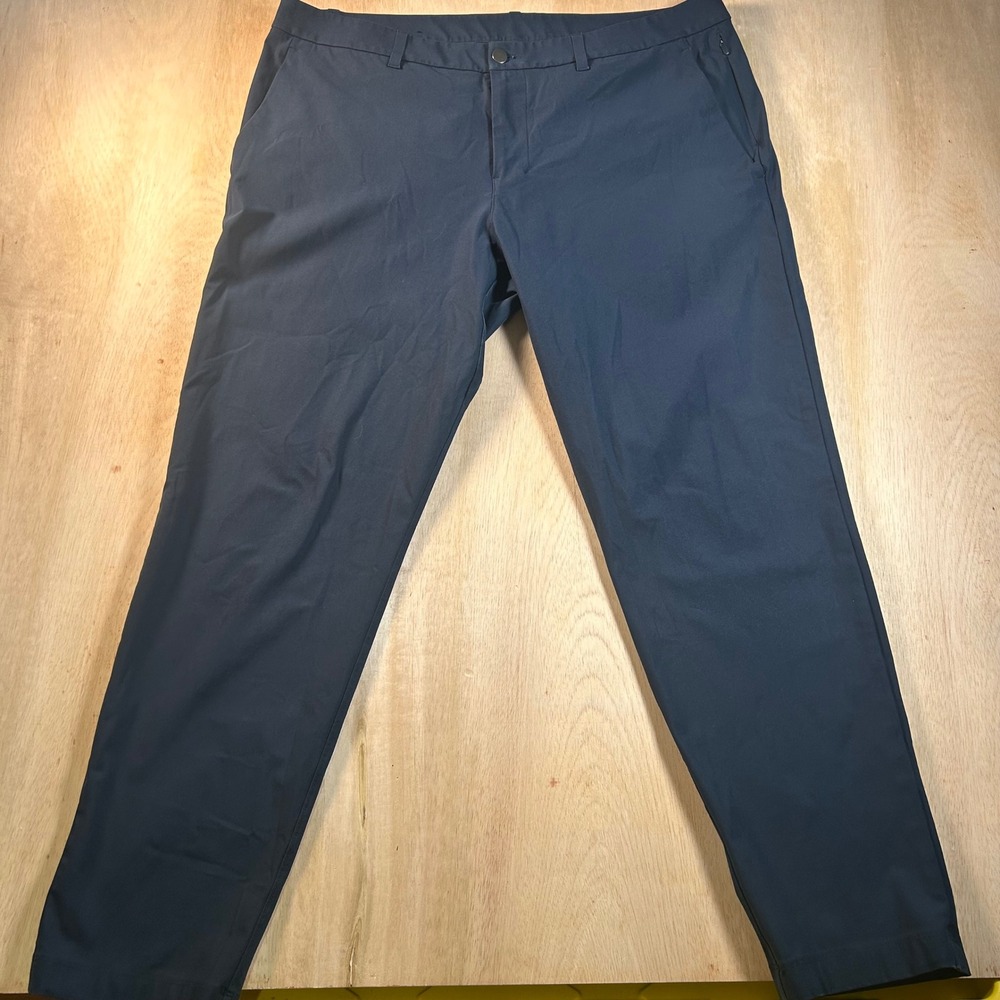 Lululemon Commission Pant Mens 38x32 Navy Blue Performance Chino Trousers